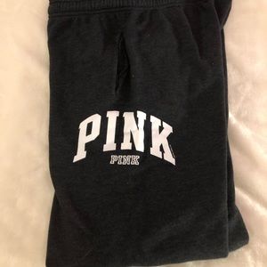 PINK Campus Sweatpants Charcoal Grey